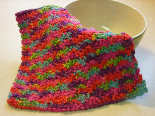 Crocheted Ridges Dishcloth