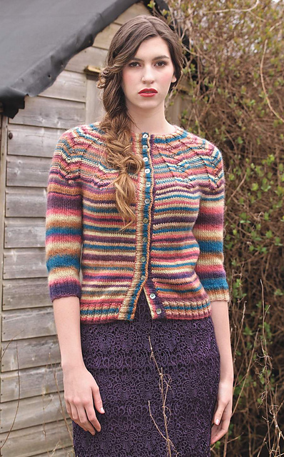 Ravelry: Herringbone Yoke Cardigan pattern by Jo Allport