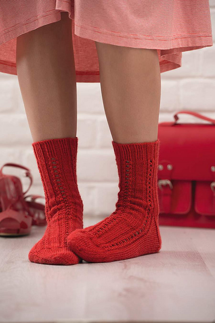 Lady in Red socks