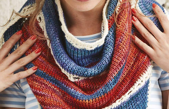 Sunset and Sea Shawl