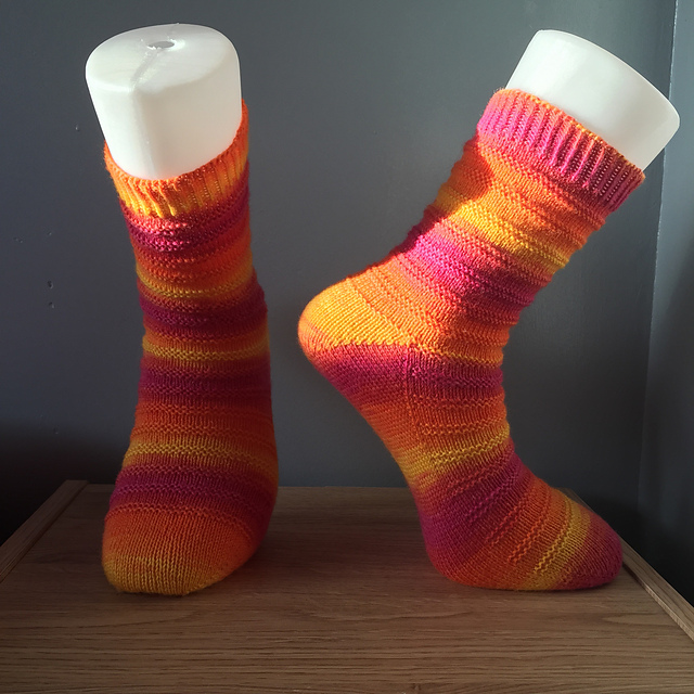Simply Sweet Toe Up Socks