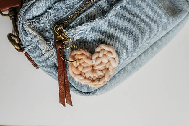 Chunky Heart Keychain