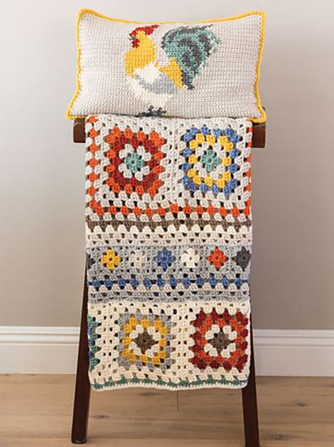 Farmhouse Granny Afghan & Pillow
