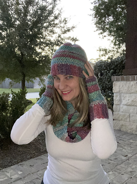 HerringBone Fingerless Gloves