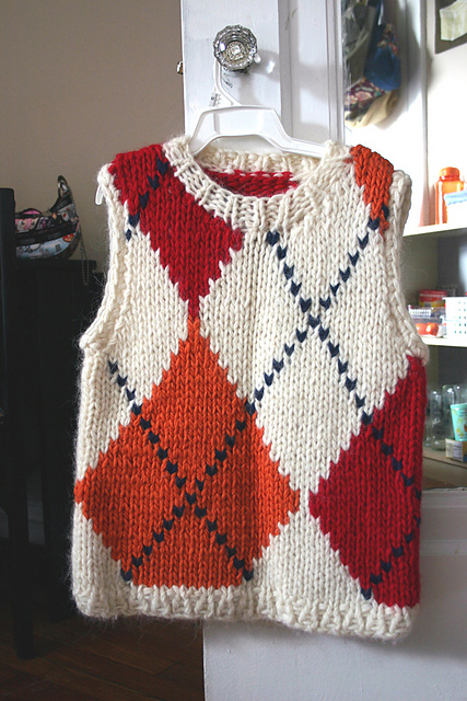 Intarsia Argyle Vest IARG