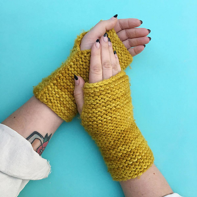 Total Newbie Fingerless Mitts