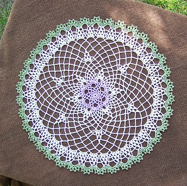 Shaded Pink & White Doily