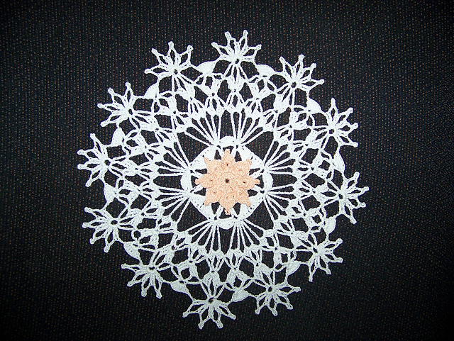 Flower Center Doily