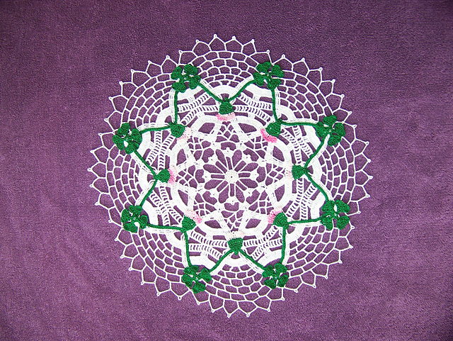 Pink Clover Doily #D-210