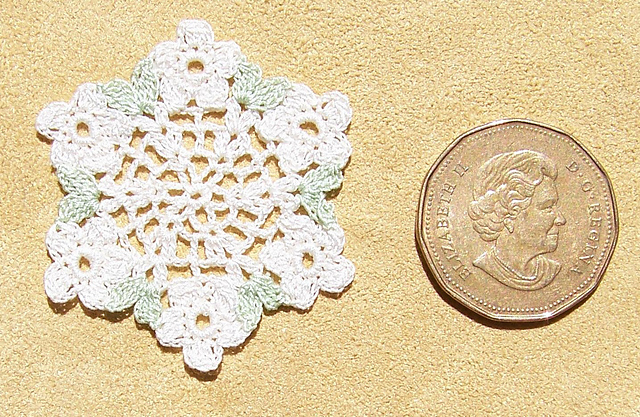 Dollhouse Miniature Spring Flower Doily