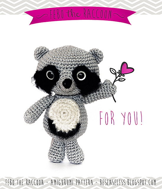 Febo the amigurumi raccoon