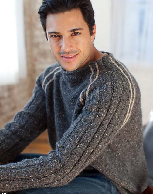 Ravelry Funnel Neck Pullover with Raglan Details pattern by Bruce