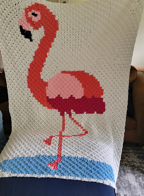 Flamingo C2C Throw