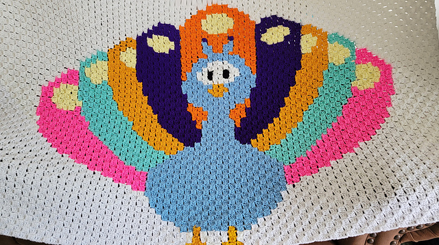 Peacock C2C Throw
