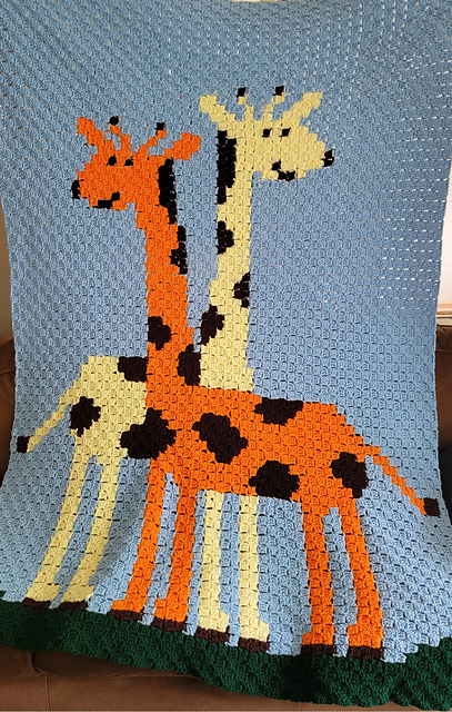 Giraffe C2C Throw