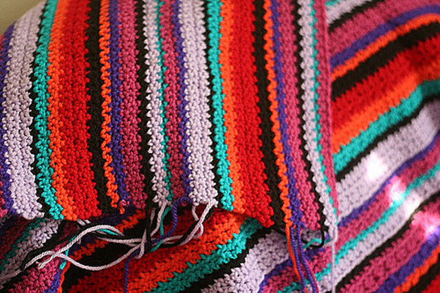 #35 Fine Lines / Striped Afghan