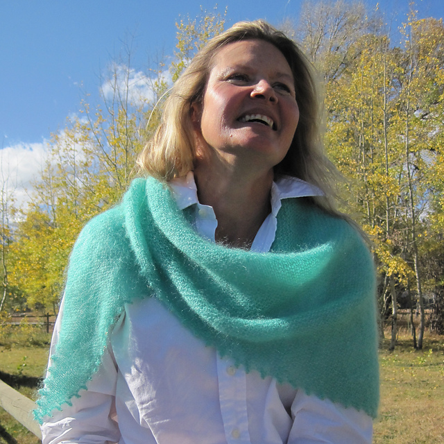Beaded Garter Stitch Shawl