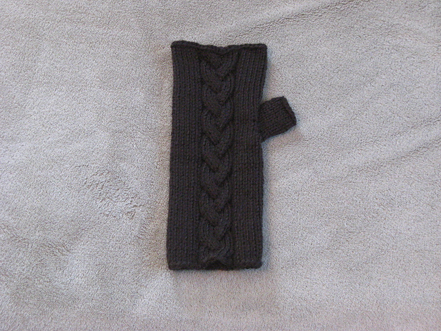 Cabled Fingerless Gloves