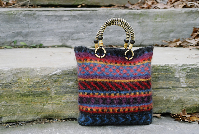 African Felted Handbag
