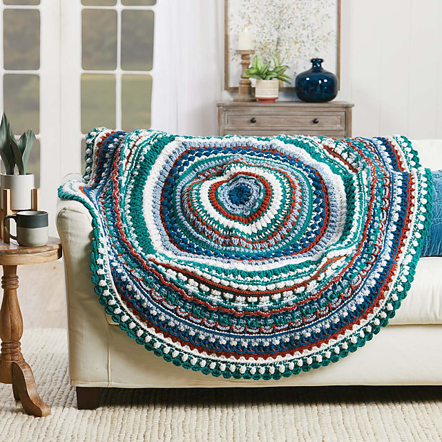 Ravelry Hint of Autumn Afghan pattern by Herrschners