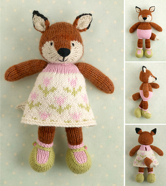 Ravelry: Fox in a flowery frock pattern by Julie Williams