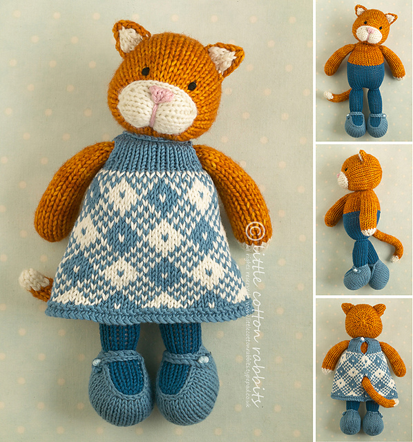 Cat in a plaid dress