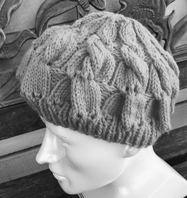 Pleated Cable Beanie