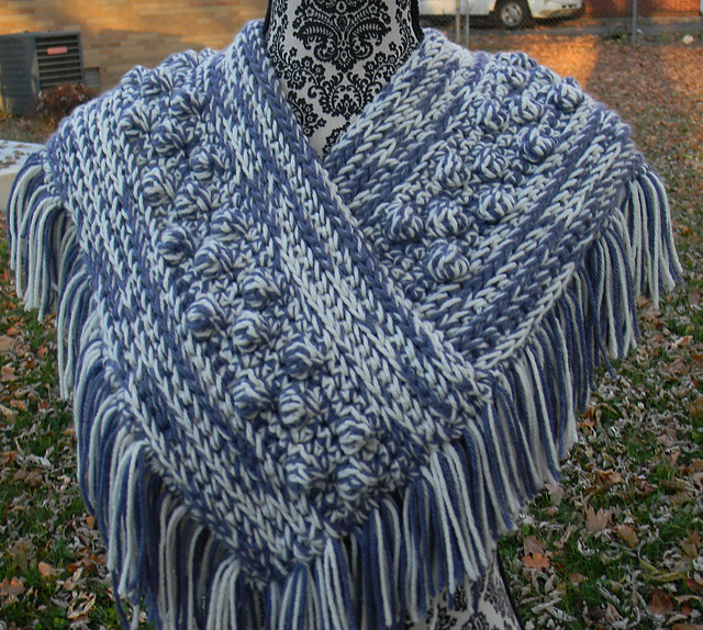 Bobbled Warmth Ponchette Ladies Sizes