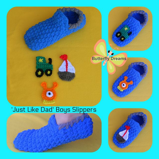 Just Like Dad Boys Slippers
