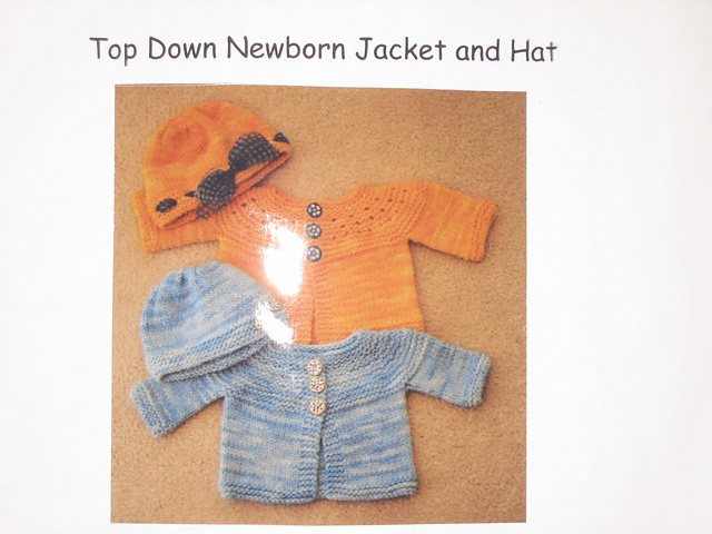 Top Down Newborn Jacket and Hat
