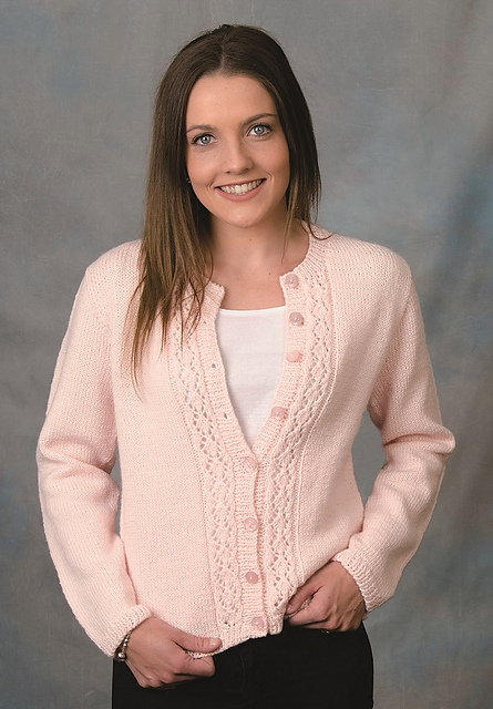 PT 8530 - Cardigan with Lace Panel Front