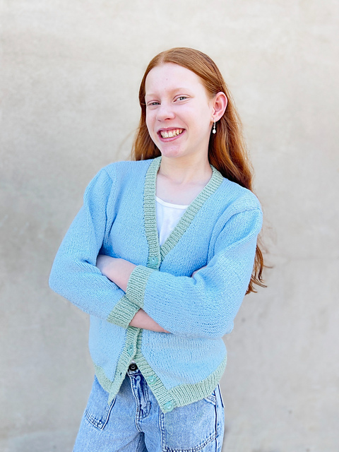 PT 8691 Kids Contrast Cardigan