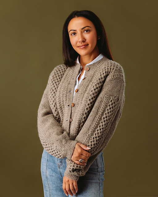 Ravelry: PT 8709 The Rose Cabled Cardigan pattern by Bendigo