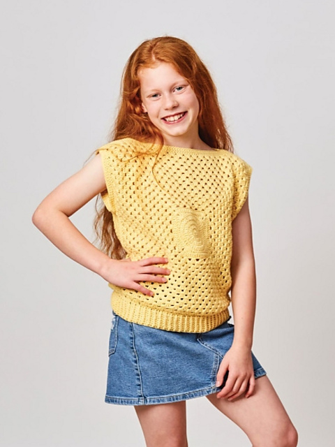 PT 8638 Kids Granny Square Tee