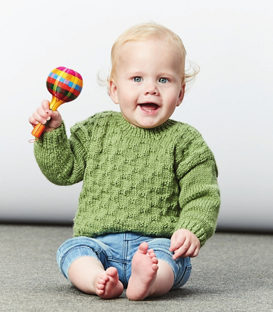 Ravelry PT 8653 Baby's Sugar Cube Jumper pattern by Bendigo Woollen Mills
