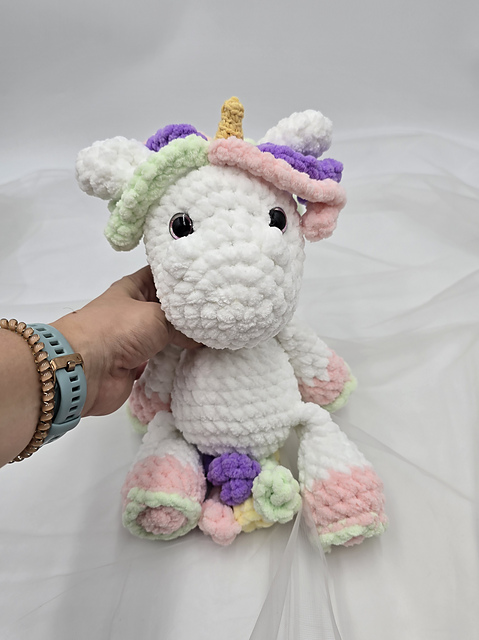 Crochet Unicorn Cotton Candy