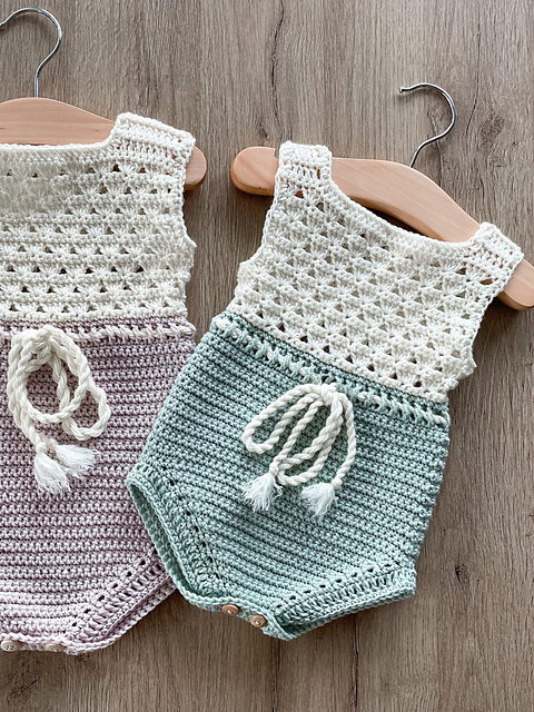 Cute Baby Romper with Ribbon (Overall)