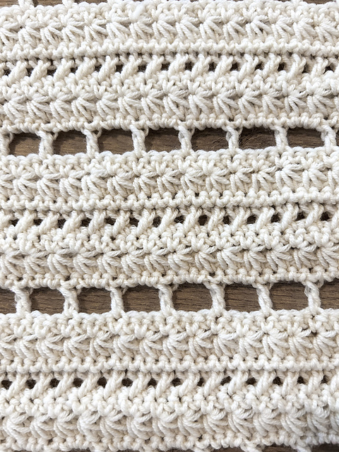 Baby Blanket star stitch and twisted DC