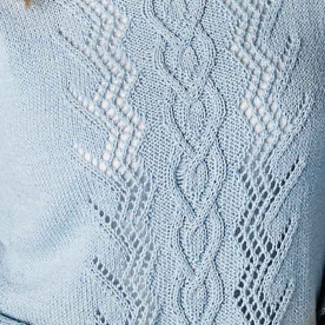 Forårs sweater i hulmønster