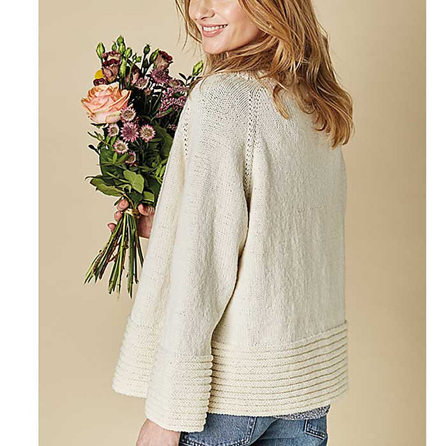 Cardigan med bølgemønster