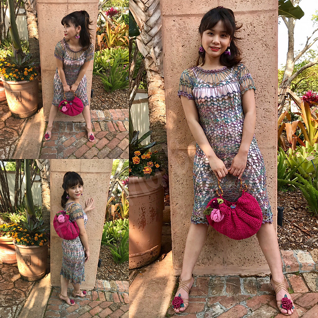 Pink lotus dress