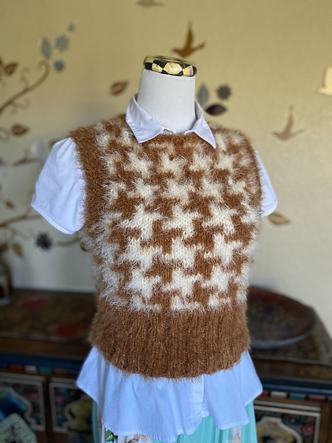Houndstooth vest