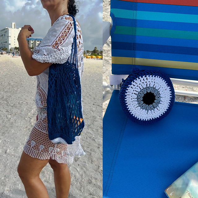 Turkish eye beach bag
