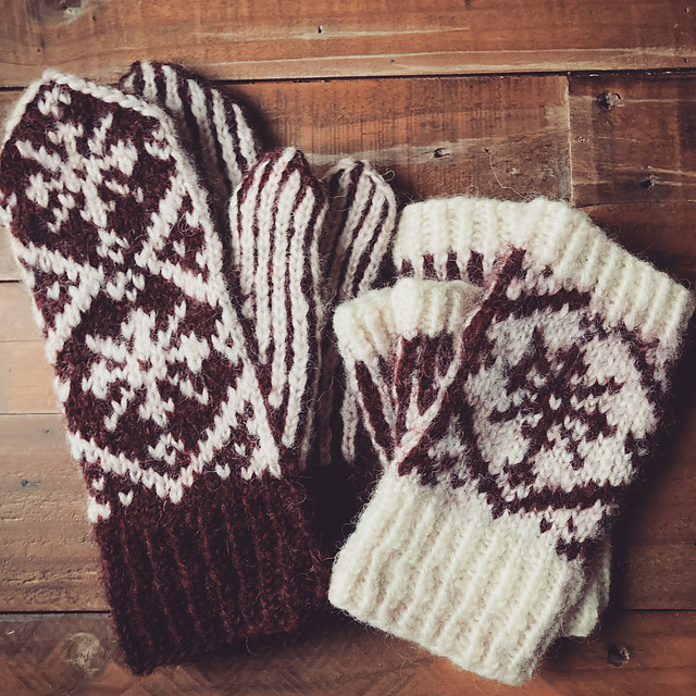 Årekristall Mittens and Half-Mitts