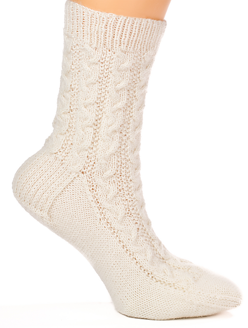 Braided Cable w/Seed Stitch Socks