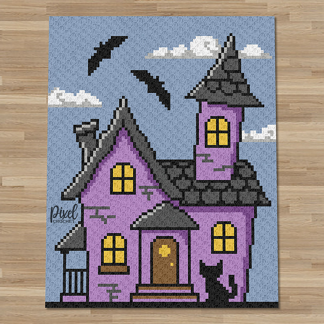 C2C Haunted House Blanket