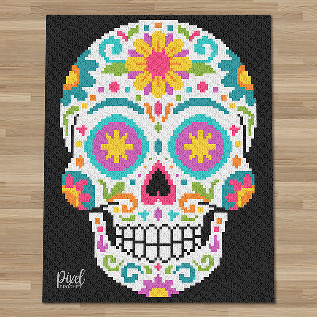 C2C Sugar Skull Blanket