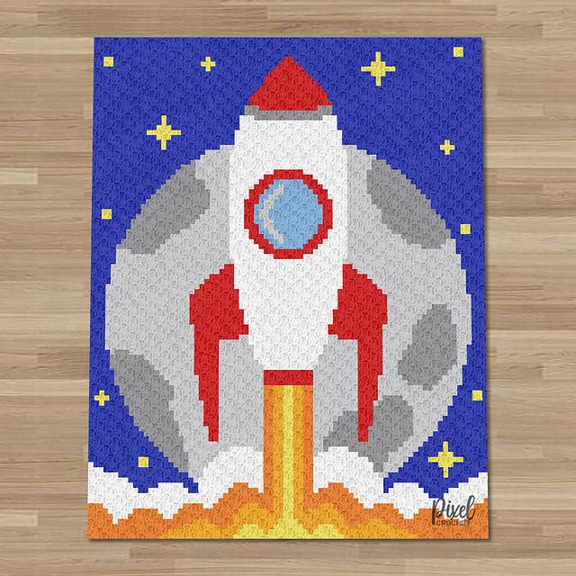 C2C Rocket Ship Blanket