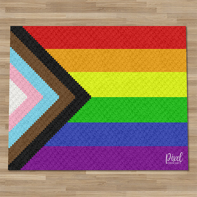 C2C Progress Pride Flag Blanket