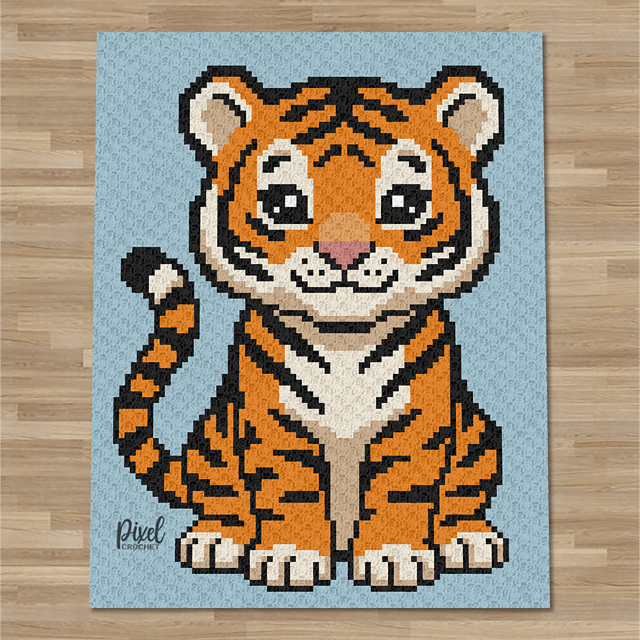C2C Baby Tiger Blanket